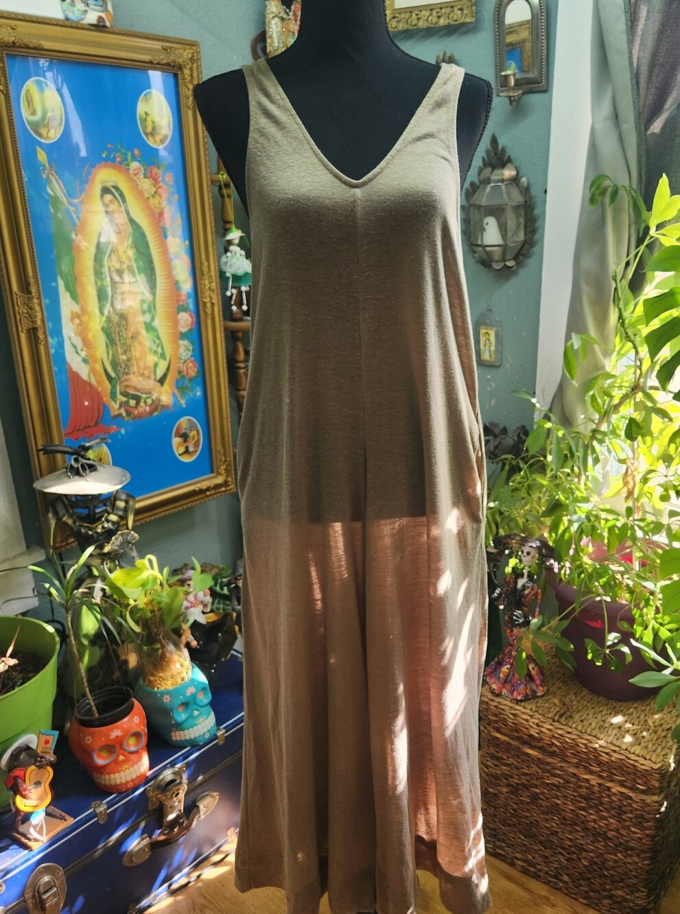 By Together Two-Tone Brown Sleeveless Jumpsuit